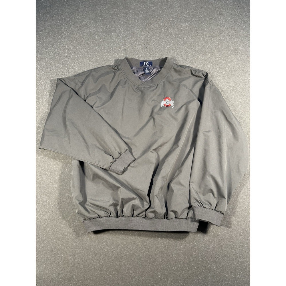 Ohio State Buckeyes Windbreaker Grey/Red Pullover XL